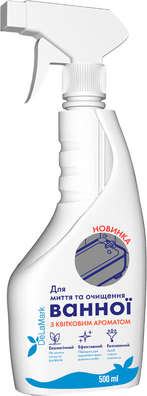 Засіб для чищення ванної кімнати DELAMARK , 0,5 л